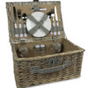 Fitted Picnic Basket in Antique Willow for 2 wtih Linen lining