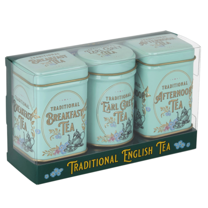 New English Vintage 3 Mini Tins Loose Tea MP24