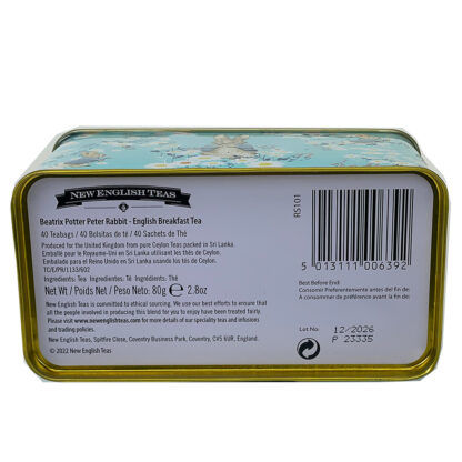 New English Tea's Peter Rabbit Daisies 40 Teabag Tin EB MP16 - Image 2