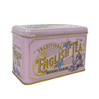New English Vintage Victorian Pink 40ct Tin MP16