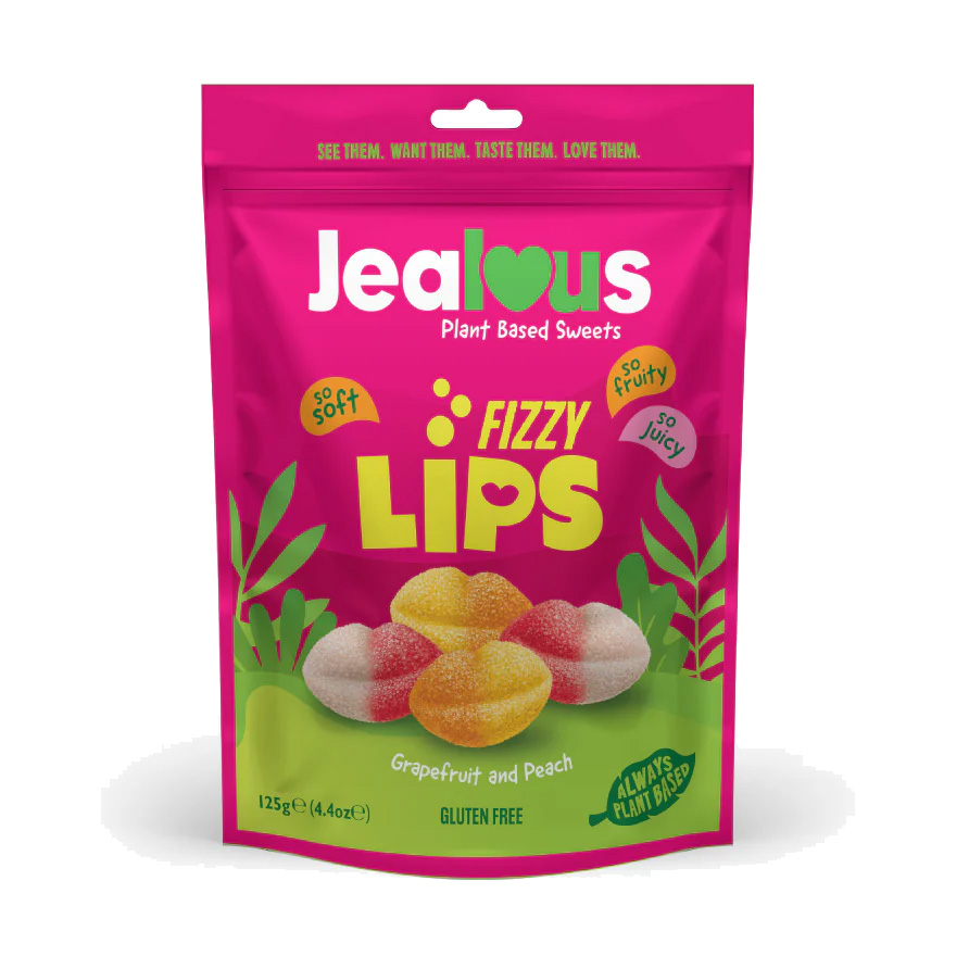 jealous sweets - fizzy lips-full Jealous Sweets Fizzy Lips 125g Bags New Packaging MP10