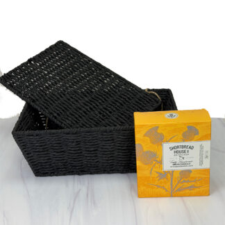 Rope Gift Hamper with detachable Lid Black Medium