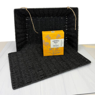Rope Gift Hamper with detashable Lid Black XL