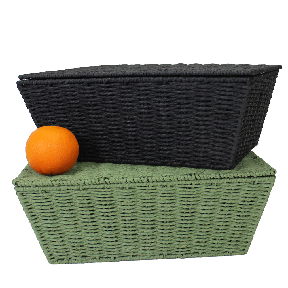 Rope Gift Hamper with detashable Lid Black XL - Image 2